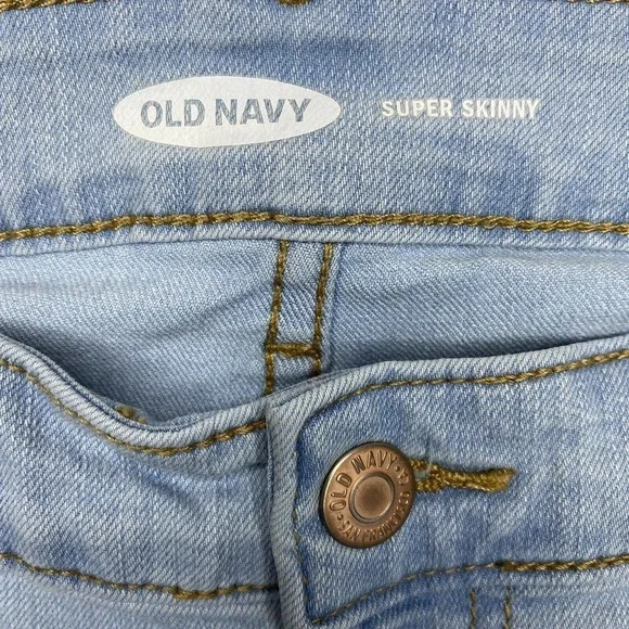 Old Navy Super Skinny Blue Denim Mid-Rise Stretch Jeans Pants Sz 2 - Picture 7 of 10